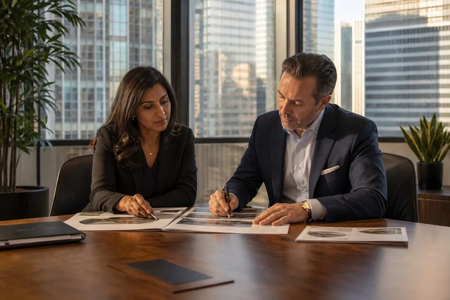 Advisors reviewing portfolios in a Sydney office