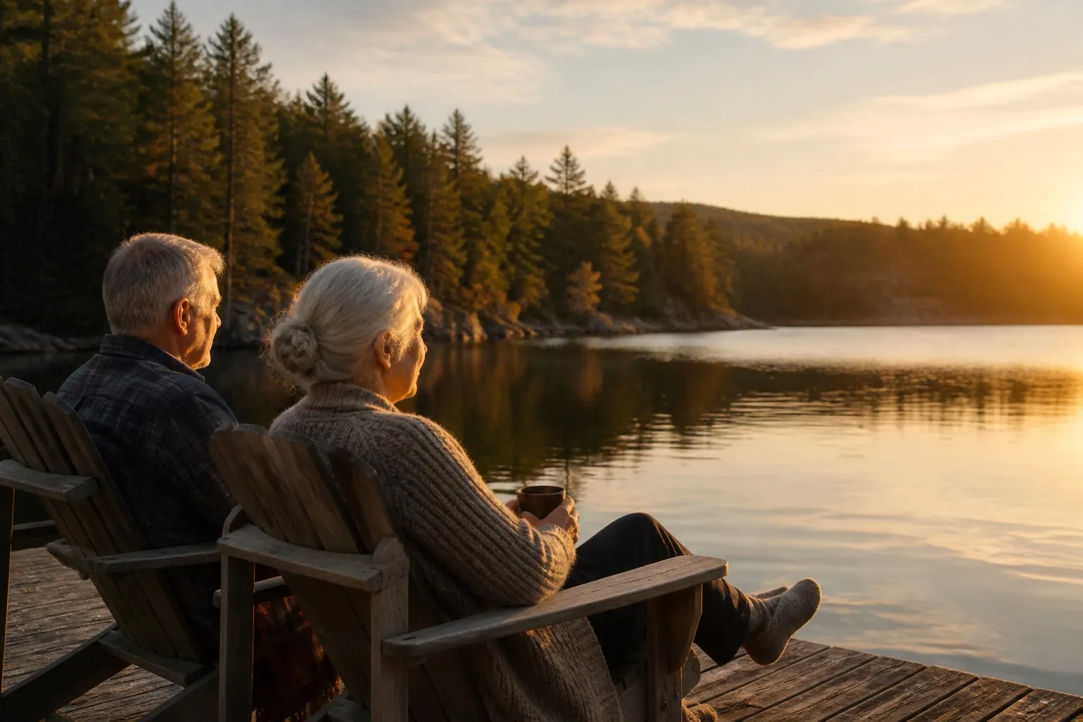 Retirement morning on an Australian lake